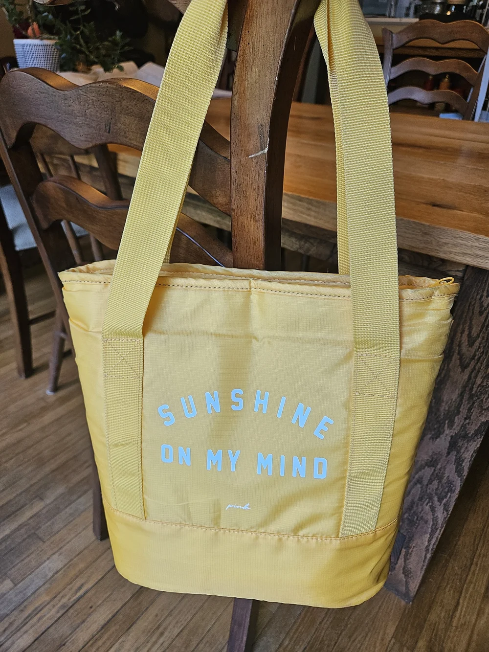 PINK Sunshine Yellow Lunch Bag - 'Sunshine On My Mind'